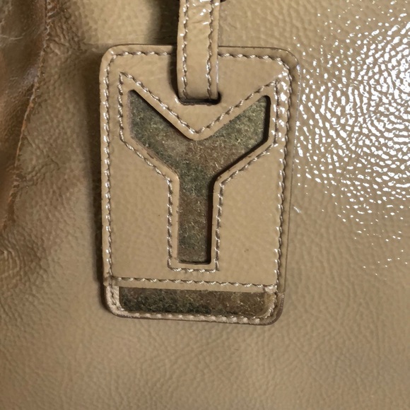 YSL Majorelle Tan Patent Leather Handbag authentic - Picture 2 of 9